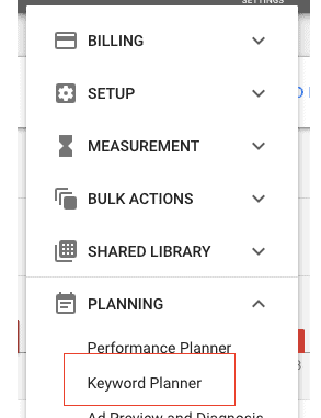 Keyword Planner