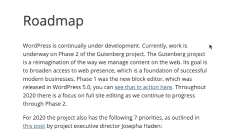 WordPress 的 Roadmap 將會出現的新版本和功能，2020 年有 7 個事項範圍要處理