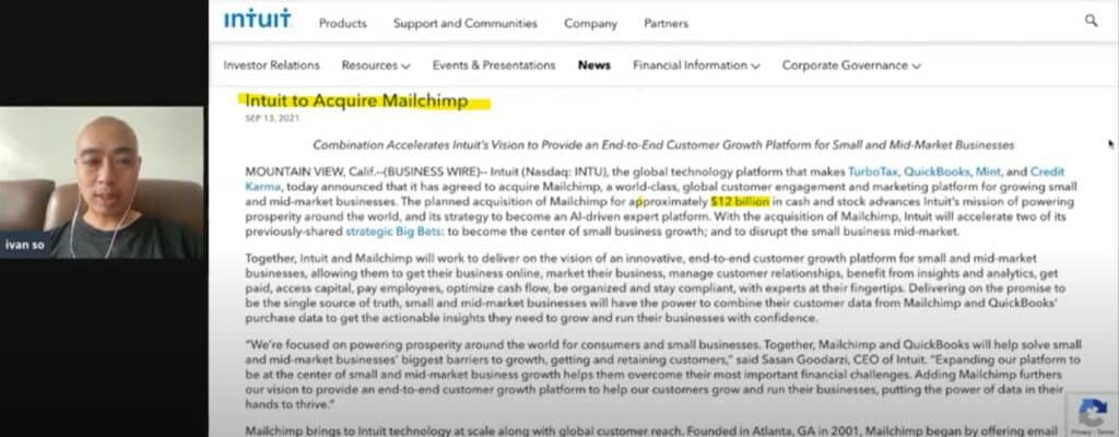 Intuit $1,000 億港元收購 Mailchimp Intuit background
