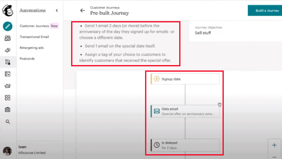 Mailchimp  週年紀念自動跟進範本