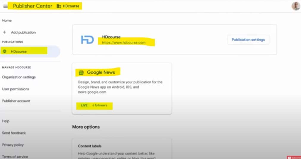 HDCourse Google News Dashboard