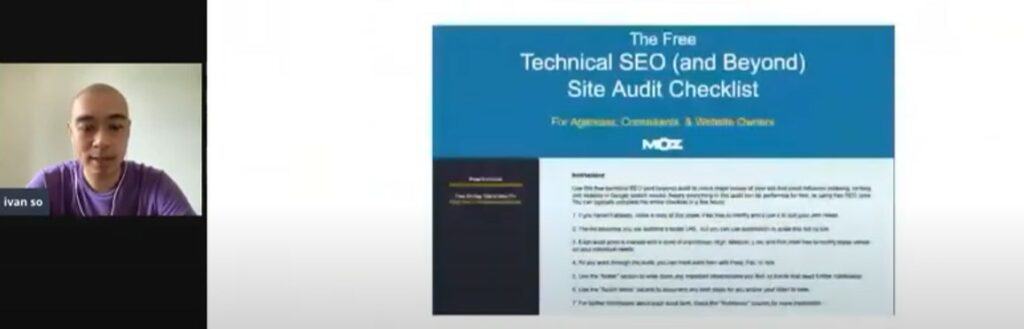 網站 SEO 審計 100 項清單 (site audit) Moz SEO Site Audit 清單
