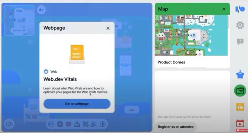 Google 2021年 I/O 活動關於搜尋的場館 core web vitals 詳情與資料