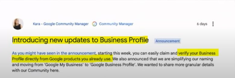 Google 官宣 Business Profile