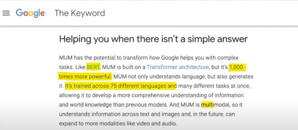 Google 新的 AI 里程碑:MUM,Google 越來越聰明 比 BERT 強 1,000 倍的演算法