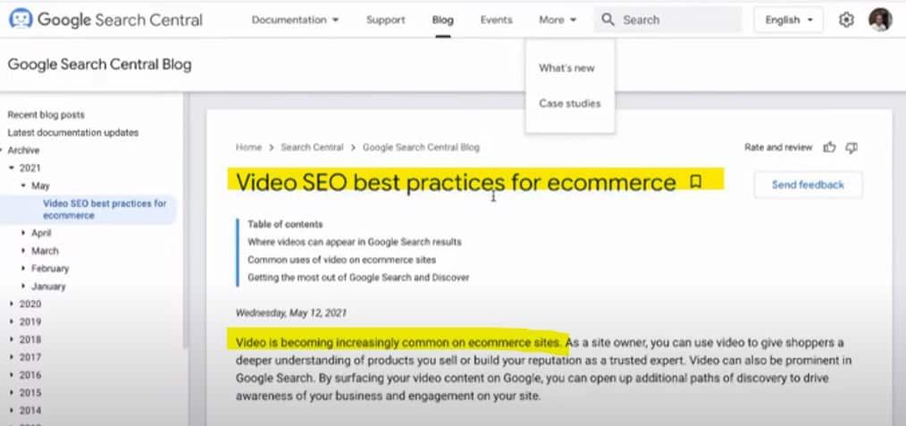 網店 / 電商利用 YouTube 影片 SEO 的最佳方法 Google search central video seo