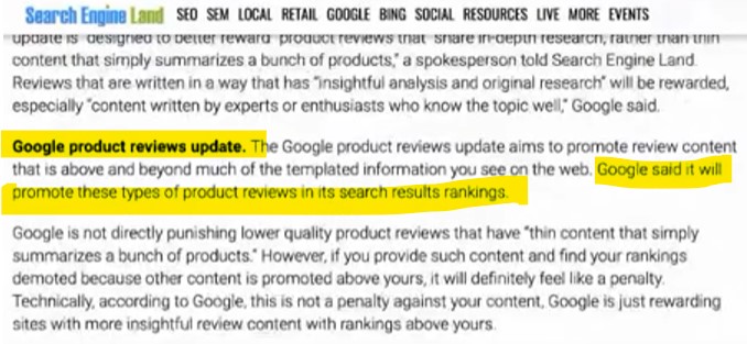 Google 更新運算法:詳細產品評價 Product Review 對 SEO 有幫助