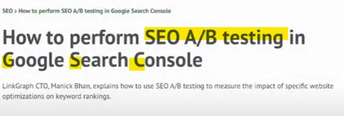 如何使用 Google Search Console 執行 A/B  Test 