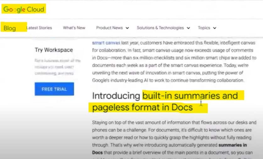 Google 使用 AI 人工智能生成內容的案例 Google Workspace 官宣