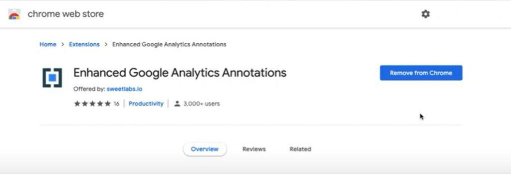 Chrome 插件 Enhanced Google Analytics Annotations