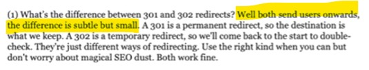 John Mueller 解答 7 個常見的 SEO 的問題 301 VS 302