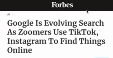 TikTok / IG 坐大,40% 後生仔女唔再用Google作為門戶網站 Forbes 報道 Google