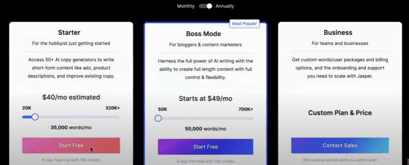 Jasper AI 如何利 openai 練成市值 $120 億的 AI 寫作工具?及如何有機會被 Chat GPT 摧毁 Jasper AI 價格表