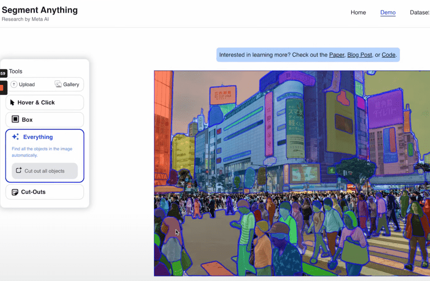 Segment Anything 能夠準確地辨認圖片裏面的物件，Meta 這個工具很不錯