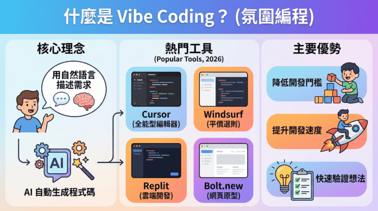Vibe Coding 是什麼？2026 完整教學、工具比較與下載指南