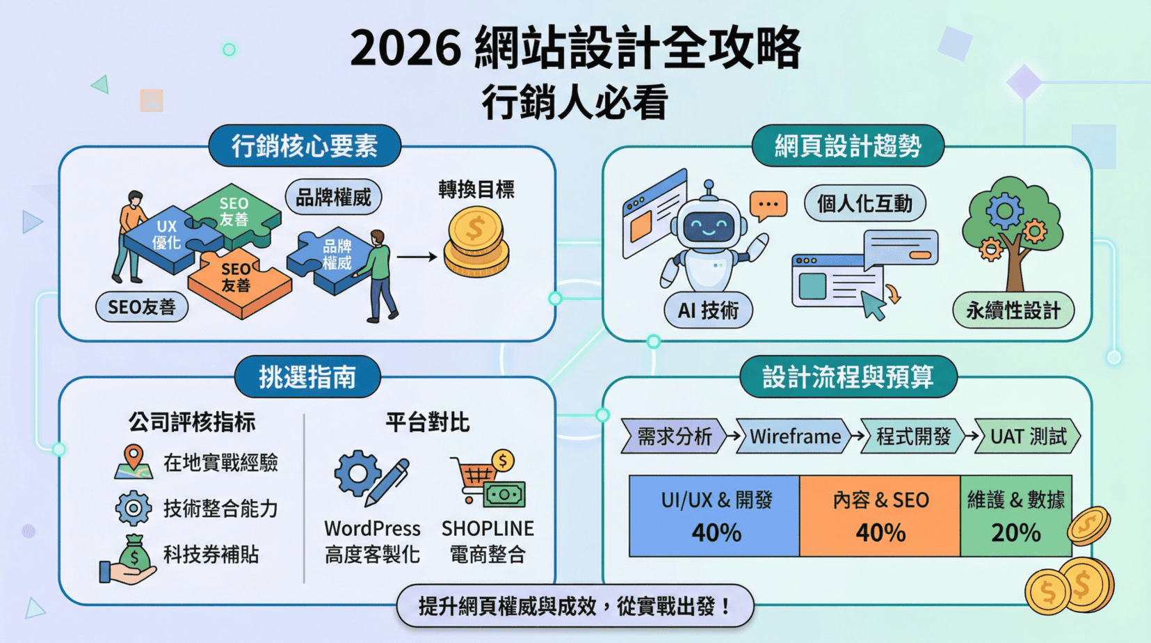 2026 網站設計全攻略：行銷人必看的網頁製作趨勢、費用與公司挑選指南